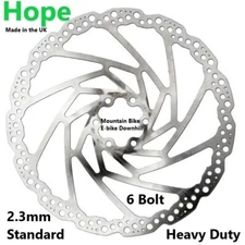 Hope 2.3mm Standard Heavy Duty E-Bike Rotor - 6 Bolt  (Brand New)