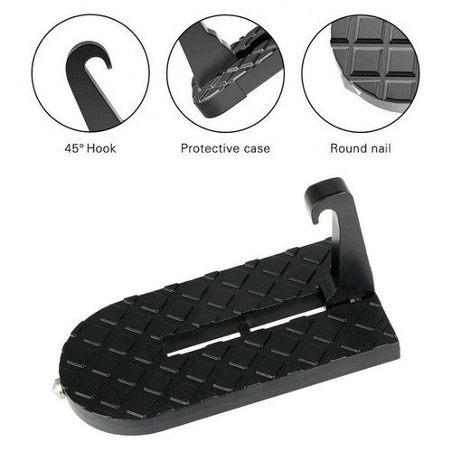 Foldable Car Doorstep Alloy Auto Latch Hook Foot Pedal Vehicle Roof Rack Step - Picture 11 of 12