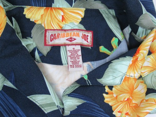 VTG 1990s CARIBBEAN JOE LET GO SMALL FLORAL FRONT TIE TOP RAYON - Picture 6 of 12