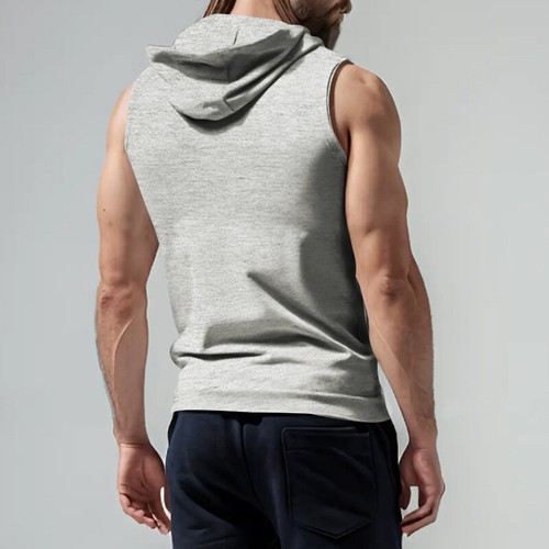 Mens Gym Sleeveless Hoodie Fitness Sports Muscle Vest With Zipe T-Shirt Tank ๐ธ - Picture 26 of 38