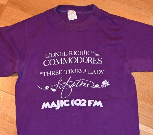 LIONEL RICHIE + THE COMMODORES Rare Concer 1970s vintage concert t-shirt, vintage, single stitch, B+ condition