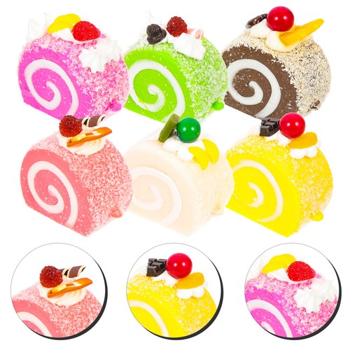 6Pcs Fake Showcase Displaying Small Food Teaching Props Bakery Decor - Zdjęcie 12 z 12