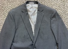 J.Ferrar Mens Blazer Sport Coat Gray Suit Jacket 38R Double Vented 2-Button