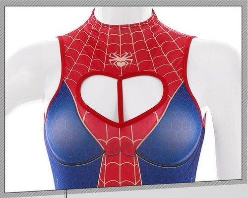 Spiderman Cosplay Jumpsuit Costume Spider Women Bodysuit Suit Comicon Halloween - Picture 6 of 26