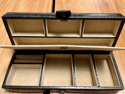 SCHMUCKSCHATULLE SCHATULLE ETUI UHRENETUI ECHTLEDER ORIGINAL 699 - Bild 6 von 6