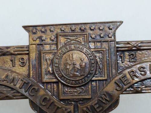 SCARCE 1912 Spanish American War Veterans Medal Atlantic City LIGHTNING Jug NJ - Picture 3 of 14