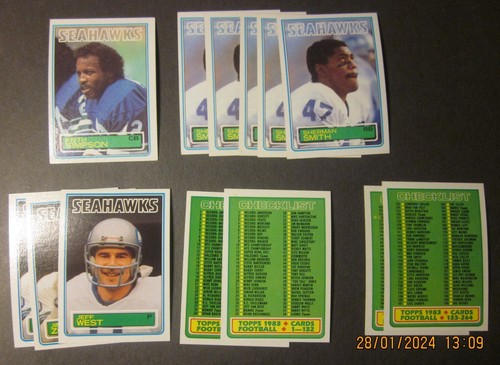 1983 Topps Football Singles(1-396) NM-MT Pick, Choose, Complete Your Set-Updated - 第 251/251 張圖片