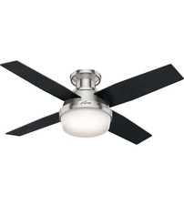 Hunter Stratford Ii 44 Inch Brushed Nickel Ceiling Fan With Light