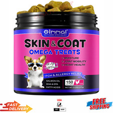 Omega 3 for Dogs Skin and Coat Supplement Fish Oil for Dogs Chews 150 Treats
