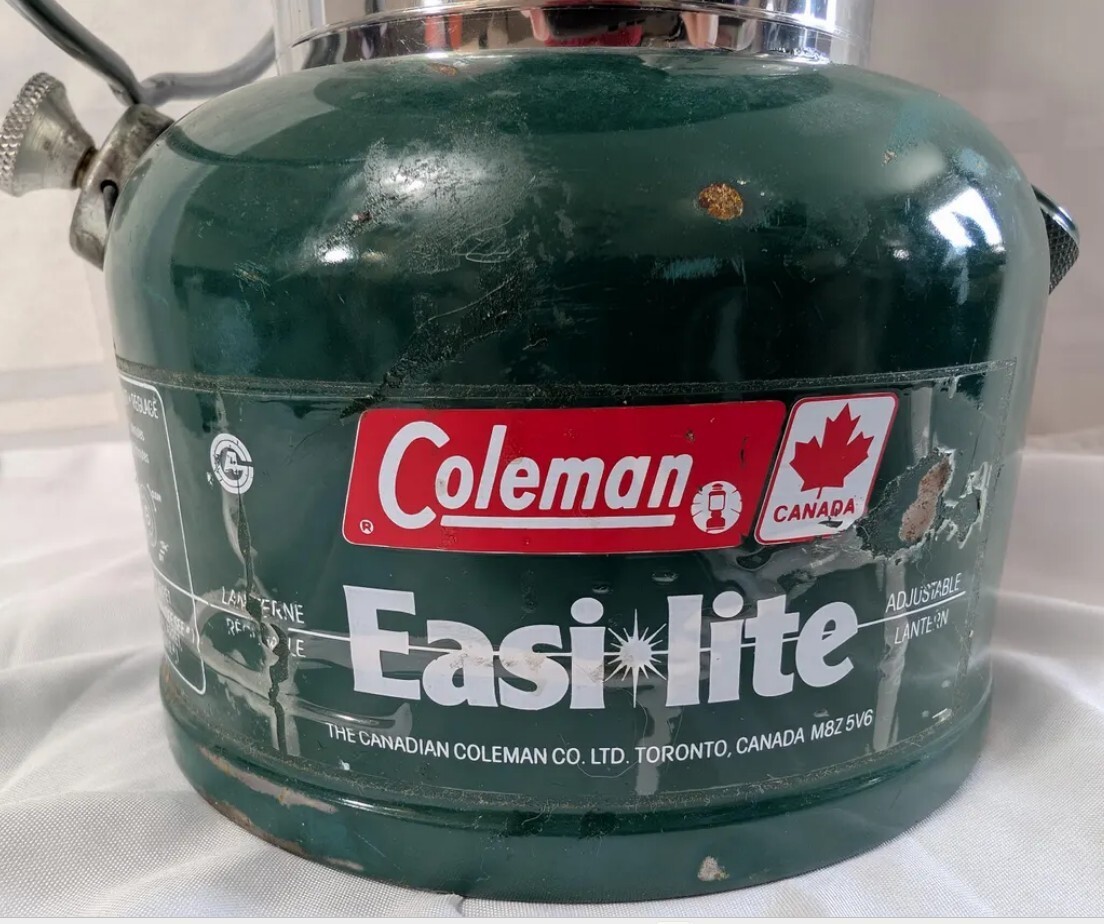 Coleman　MODEL325A Easi *lite ADJUSTABLE LANTERN Coleman 325A Easi Lite Easi Lite One Mantle Lantern Canada