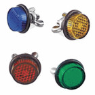 MOTORCYCLE AUTO LICENSE PLATE REFLECTORS 4 PACK RED BLUE GREEN AMBER MADE IN USA