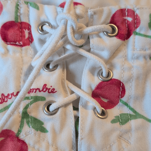 Abercrombie Y2K vintage cherry print capri pants girls size 8 - Picture 4 of 7