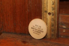 Vintage "2" Wooden Nickels 10 Cents Trade Sanitary Laundry Cleaners Rockwood TN