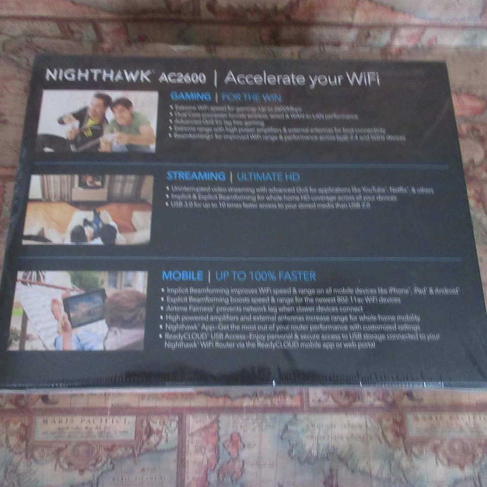 ~NEW SEALED~ Netgear Nighthawk AC2600 Smart WIFI Router R7450-100NAS Black - Image 3 of 3