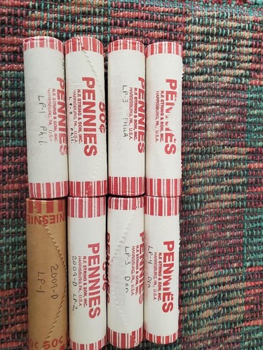 2009 PENNY ROLLS 4 DESIGNS P&D BU Bicentennial