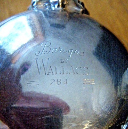 Vintage WALLACE SILVER 'BAROQUE' Silver Plate Hollowware Creamer Pitcher #284 - Picture 12 of 12