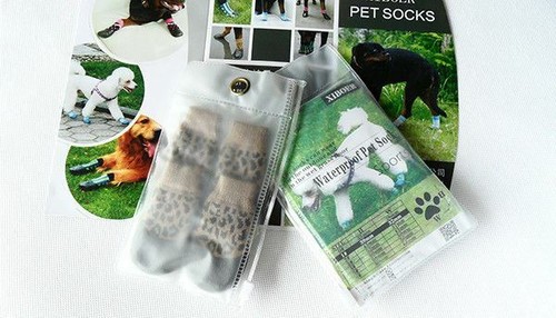 Dog Waterproof Socks Non-Slip XS S M L XL Leopard - Puppy Cat Pet Shoes Slippers - Picture 7 of 9