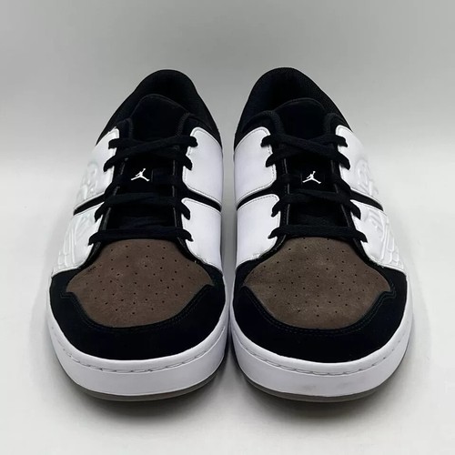 Nike Men SZ 11.5 Air Jordan 1 Retro 1 Low NU White Black Brown Casual DV5141 102 - Picture 3 of 5