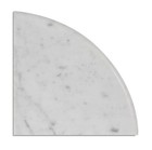 Simple Tile - 9" Carrara White Marble Bathroom Shower Corner Shelf Stone Caddy