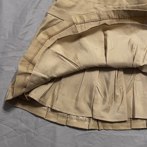Janie and Jack Tan Beige School Uniform Pleated Tennis Skirt Kids 8 / Women's XS - Picture 6 of 8