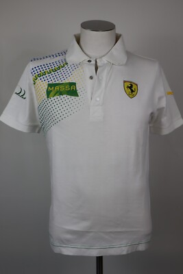 PUMA POLOSHIRT SCUDERIA FERRARI HERREN Gr. 44/46 MAN SHIRT SPORT CASUAL MASSA