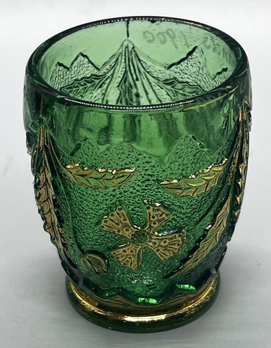 EAPG DELAWARE GLASS PATTERN GREEN TOOTHPICK HOLDER - Picture 10 of 13