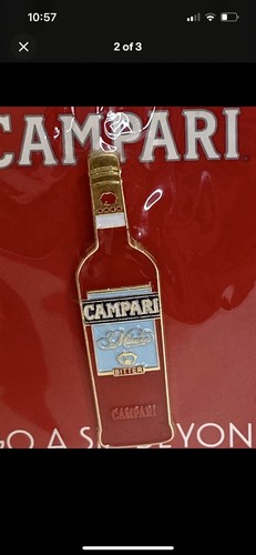 Campari Liqueur Bottle Enamel Hat Shirt Lapel Pin Badge Brand New!! - Picture 2 of 3