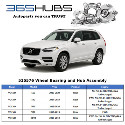 Conjunto de cojinete de rueda y buje trasero FWD | 16-19 Volvo XC90, 18-19 V90 no híbrido - Imagen 2 de 9