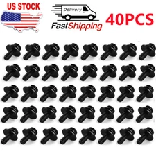 Car Body 40 Bolts Screw Fastener Fender M6-1.0x 16mm Long- 10mm Hex- 17mm Washer