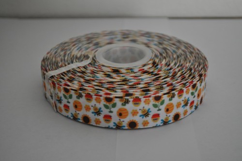 1 INCH BUMBLE BEE AND HONEY PRINT GROSGRAIN RIBBON- 1 YARD - Imagen 3 de 3
