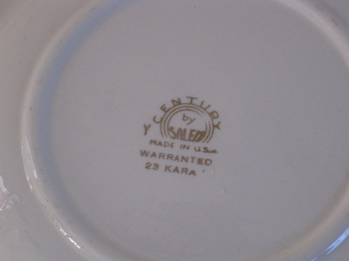 Salem Century Floral Pattern Bread Plates with 23K Gold Trim Set of 4 - Picture 4 of 6