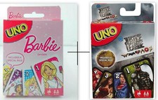 Combo di Barbie Justice League UNO Card Games nuovo sigillato originale Mattel