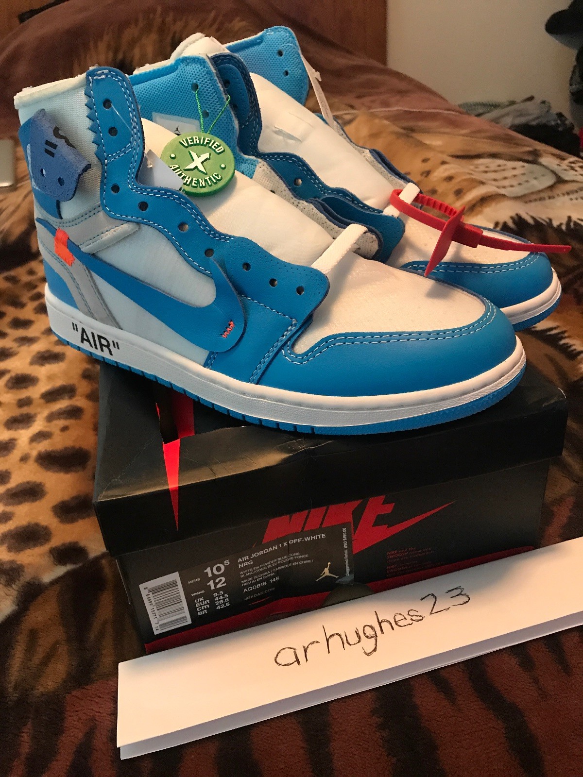 Air Jordan 1 Retro High OG NRG x Off-White UNC Size 10.5 Air Jordan 1 Retro High OG NRG x Off-White UNC Size 10.5