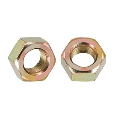 6pcs Hex Nuts - [9/16"-18] Carbon Steel Grade 8 Hardware Nuts, Yellow