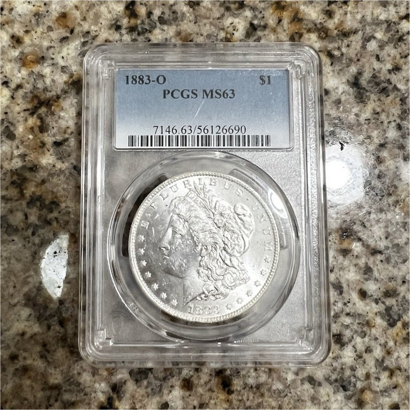 1883-O Morgan Silver Dollar $1 PCGS MS63 New Orleans Business Strike