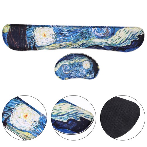 2pcs Memory Cushion Wrist Support Mouse Pad Computer Laptop Wrist Keyboard Pad - 第 6/10 張圖片