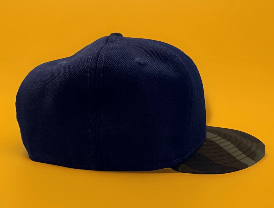 New Era Fitted Los Angeles Dodgers Royal Blue Military Camo Fitted 7-1/8 Hat. - Image 3 of 4