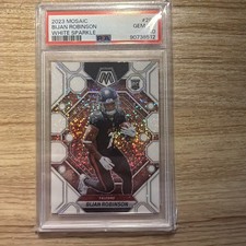 2023 Bijan Robinson Mosaic White Sparkle Ssp Psa 10 Pop 6