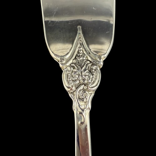 4 Barock verzierte Blumen Salatgabeln Porzellan Besteck Silberbesteck Vintage wie besehen - Bild 5 von 11