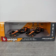 Burago 1/43 Mclaren Formula 1 Team - Norris/Piastri, 2023 British Grad Prix