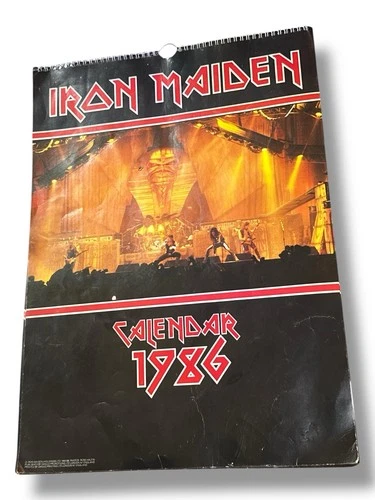 IRON MAIDEN 1986 official calendar, 80s Heavy Metal Merchandise