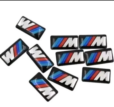 8x BMW M Silikon Felgenaufkleber/Plaketten für Alufelgen  Selbstklebend  - Bild 1 von 2