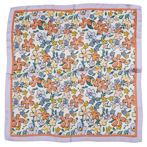 Anthropologie Style Women's Floral Illustrated Print Bandana Summer Scarf - Picture 5 of 9