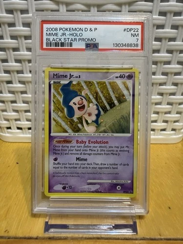 Pokémon TCG Mime Jr. Diamond and Pearl Promos Holo Rare DP22 PSA 7