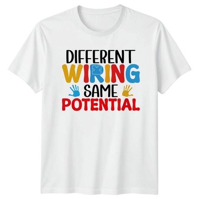 Different Wiring Same Potential T-Shirt Neurodiversität Autismus Bewusstsein