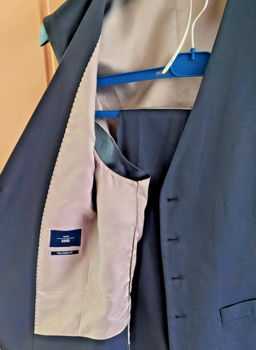 Moss 1851 Men's Tailored Fit 3-Piece Suit Royal Blue 42R/ 40R/32R RRP £409 - Picture 13 of 15