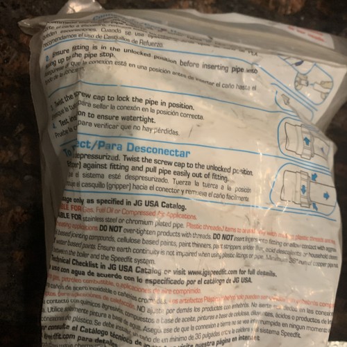 Menge 2 JG Speedfit PEI0228P 3/4" CTS Union T-Stücke - Bild 10 von 11