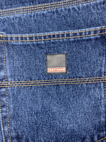 Craftsman Men's Carpenter Jeans 44x32 Blue Denim Relaxed Fit Work Pants Dark - Picture 2 of 20