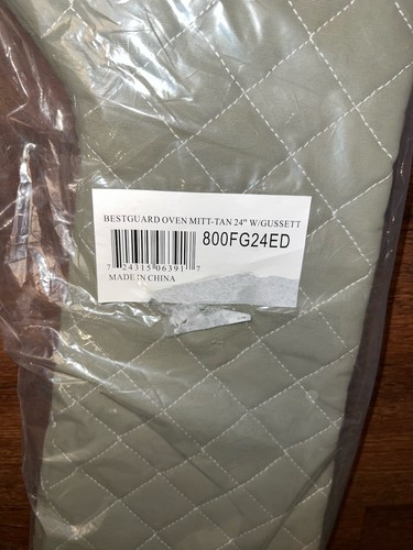 BESTGUARD 24" TAN OVEN MITT GLOVES NEW - Picture 2 of 3