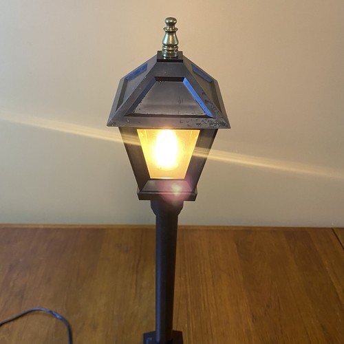 Vintage Lampe Lichtermast Weihnachtsdeko Zubehör 24" hoch Glühbirne Bernstein Platten - Bild 2 von 5